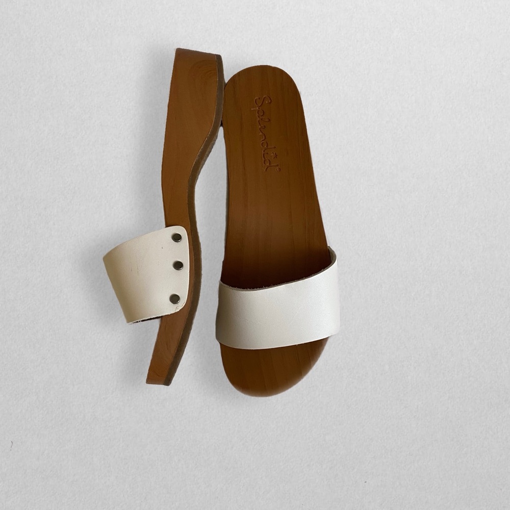 Splendid Heather Leather Clog Slides
